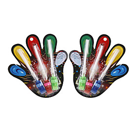 Multi-color LED Flashing Fibre Optics Finger Lights (6-Pack)