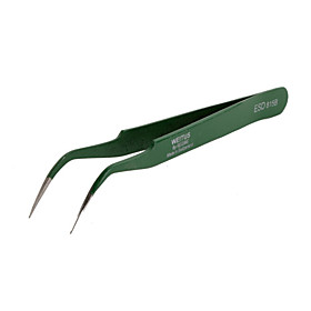 WeiTu Stainless Steel Straight and Angled Tweezerses (2 Piece Set)
