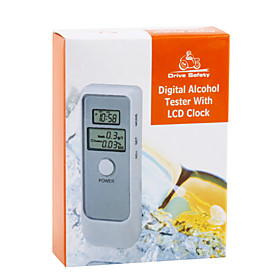 LCD Digital Alcohol Tester Breathalyser with Clock