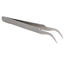 Stainless Steel Precision Angled/Tilted Tweezers (11.6cm)