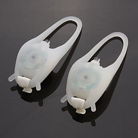 2 LED Silicone bicycle bike head Rear Light flashlight