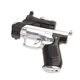 Gun Shaped Butane Jet Torch Lighter with Red Laser (Color Assorted)