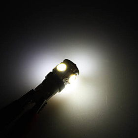 5 LED Car Decorative Light / Floodlight T10 5050 (Super Bright Bulb, White, Wide Light)