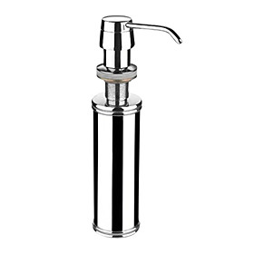 Specification Product DescriptionSoap DispenserSuitable PlaceKitchen, Bathroom MaterialStainless Steel BrassFinishChromeShipping Weight0.8 kgWhat's in the box1 x Soap DispenserInner box size25x9x9 cm Soap Dispenser (0572 -C103)
