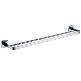 Chrome finished Solid Brass 24 Inch Double Towel Bar
