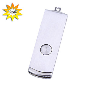2GB Mini Metallic USB Flash Drive (Silver)