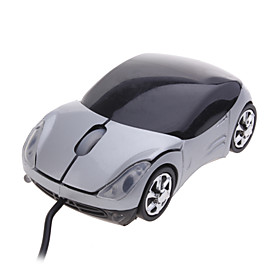 Mini USB Car Style Optical Wired Mouse (Silver)