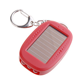 3-LED Solar Powered Flashlight Keychain