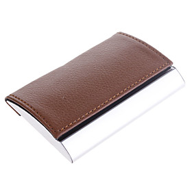 Leather Cover Business Card Case (Random Color)