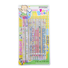 Cute Bear Glitter Gel Pen 2-Pack with 10-Pack Refills