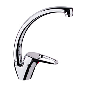 Chrome Finish Solid Brass Kitchen Faucet