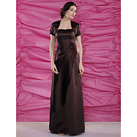 Sheath/ Column Sweetheart Floor-length Satin Mother of the Bride Dress With A Wrap