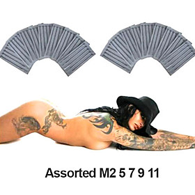 200 Pcs Sterilized Assorted Double Stack Magnum  (M2) Tattoo Needles