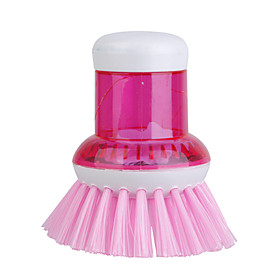 Kitchen Cleaning Automatic Detergent Dispenser Dish Pot Washing Brush (Random Color)