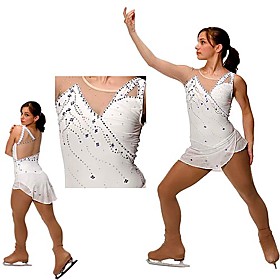 Women's White Halter Style Skating Dress