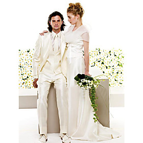 Single-Breasted 2 Button Center-vented Peak Lapel Wide serge Groom Wear/ Tuxedo/ Men's Suit Jacket & Pants