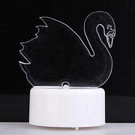 Swan Design Colorful LED Night Light for Christmas Festival Decoration