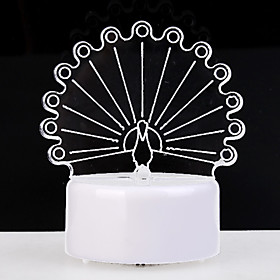 RGB Light LED Charming Peafowl Shaped Toy (3 AG13)