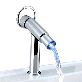 Color Changing LED Bathroom Sink Faucet - Chrome Finish