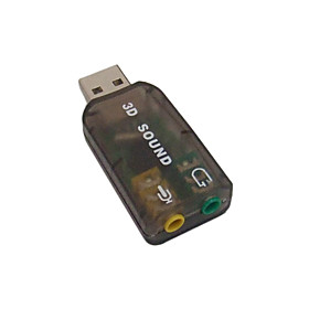 External 5.1 USB 3D Audio Sound Card Adapter for Desktop Notebook - Portable Convenience Design - Brown (SMQ4605)