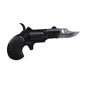 Revolver Shaped Wind-proof Lighter with Knife (Blue Fire)