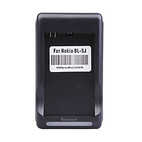 Universal Cell Phone Charger with USB Power Port for Nokia BL-5J(Black)