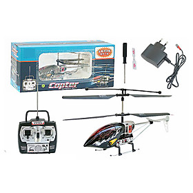 3CH RC Helicopter With Gyro LED Light Radio Remote Control Helicopters Indoor Toy(Black)(YX02680K)