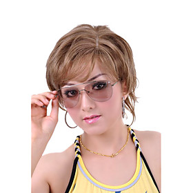 Short Straight Golden Blonde Hair Wig