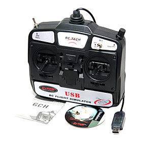 USB 3D 6CH RC Helicopter Airplane Flight Simulator