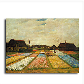 Subjects: Famous, Landscape Artists: Van Gogh Sizes: Classic 20 quot; x 24 quot;, Extra Large 30 quot; x 40 quot; Color Scheme: Warm Colors Material: Canvas Hang In: Living Rooms, Bedrooms, Nurseries, Offices, Cafes, Hotels Dimensions: quot;M:20 quot; quot; x 24 quot; quot; (51cm x 61cm) L:30 quot; quot; x 40 quot; quot; (76cm x 102cm) quot; Shipping Weight(kg): 0.56 Hand-painted Oil Painting Flower Beds in Holland,c.1883 by Vincent Van Gogh with Stretched Frame