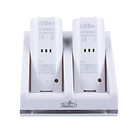Rechargeable Battery Dock/Stand/Station for Wii   2 x 2800mAh Rechargeable Batteries