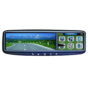 3.5 inch Touch Screen Rear View Mirror Monitor with GPS - Bluetooth - FM