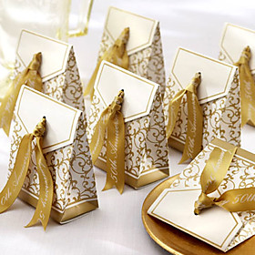 Favor Box with Gold Ribbon(set of 12)