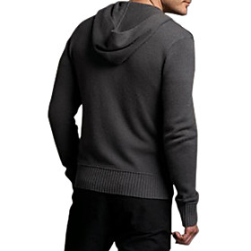 Occasions: Casual Silhouette: Pullover Neckline: Hoodie Style: Basic Fabric: Cashmere Season: Winter Embellishment: Zip Closure, Ribbed Color: Blue, Grey, Black Sleeve Length: Long Sleeve Price: Above US 60 Look After Me: Dry clean only Size: XS, S, M, L, XL, XXL, Made-to-measure Long Sleeves Hooded Zipper Fastened Cashmere Cardigan / Men's Cashmere Sweaters (FF-C-BG0681015)