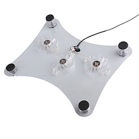 3 Fan USB Tilt Cooling Pad for Laptop (White)