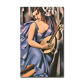 Hand-painted People Oil Painting by Tamara De Lempicka with Stretched Frame