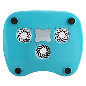 USB 3-Fan Cooling Pad 2 Port USB Hub for Laptop (Blue)