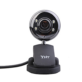 8.0 Megapixel USB Webcam Microphone (Black)