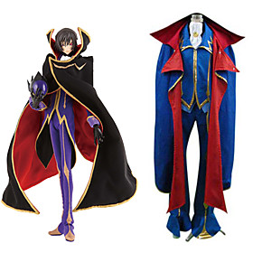 Package Includes:CapeWaistcoatT-ShirtPantsCravatCoat Code Geass Zero Cosplay Costume
