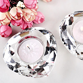 Crystal Diamond-Shaped Candle Favor