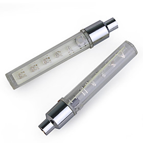 RGB 5-LED 7-Mode Stainless Steel Wheel Lights for Bikes and Cars (2-Pack)