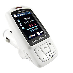  Car MP3 MP4 Player with FM Transmitter (White)
