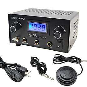 Dual Output Digital LCD Tattoo Power Supply   Free Gift