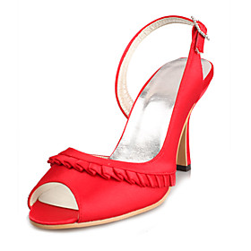 Top Quality Satin Upper High Heel Sandals Fashion Shoes
