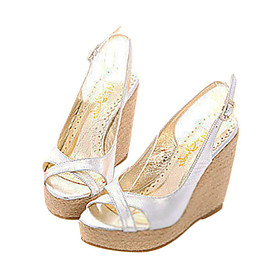 Leather Upper High Heels Wedge