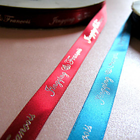 Personalized 1-Inch Double Faced Satin Ribbon (2 rolls)