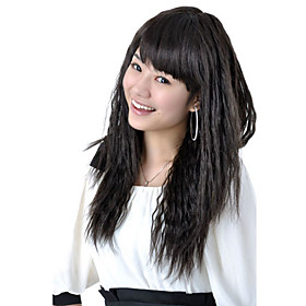 Capless Extra Long High Quality Synthetic Black Tight Curly Hair Wig 0463-466 Capless Extra Long High Quality Synthetic Black Tight Curly Hair Wig 0463-466