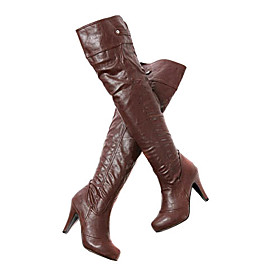 Top Quality PU Upper High Heels Boot Special Occasion Shoe/ Fashion Shoe(0987-X3004)