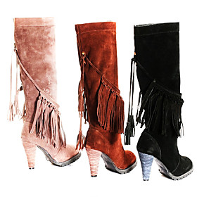 High Heeled Boots w. Tassel