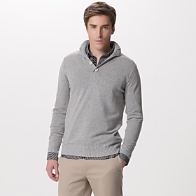 Mock Turtleneck Button Front  Pullover Cashmere / Men's Cashmere Sweaters